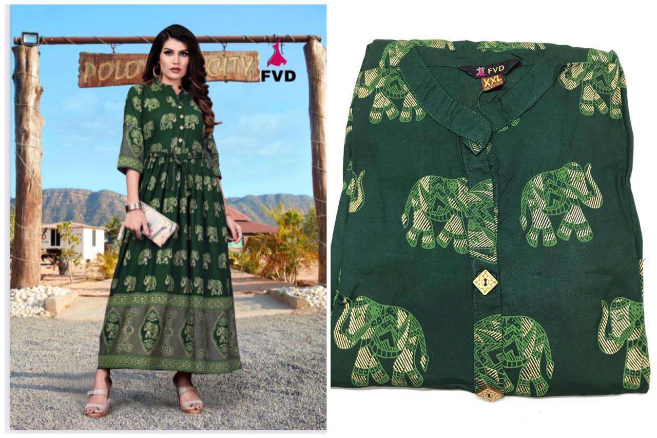RANG VOL-3 BY FVD 145 TO 154 BEAUTIFUL STYLISH FANCY COLORFUL CASUAL WEAR & ETHNIC WEAR & READY TO WEAR RAYON PRINTED GOWNS AT WHOLESALE PRICE