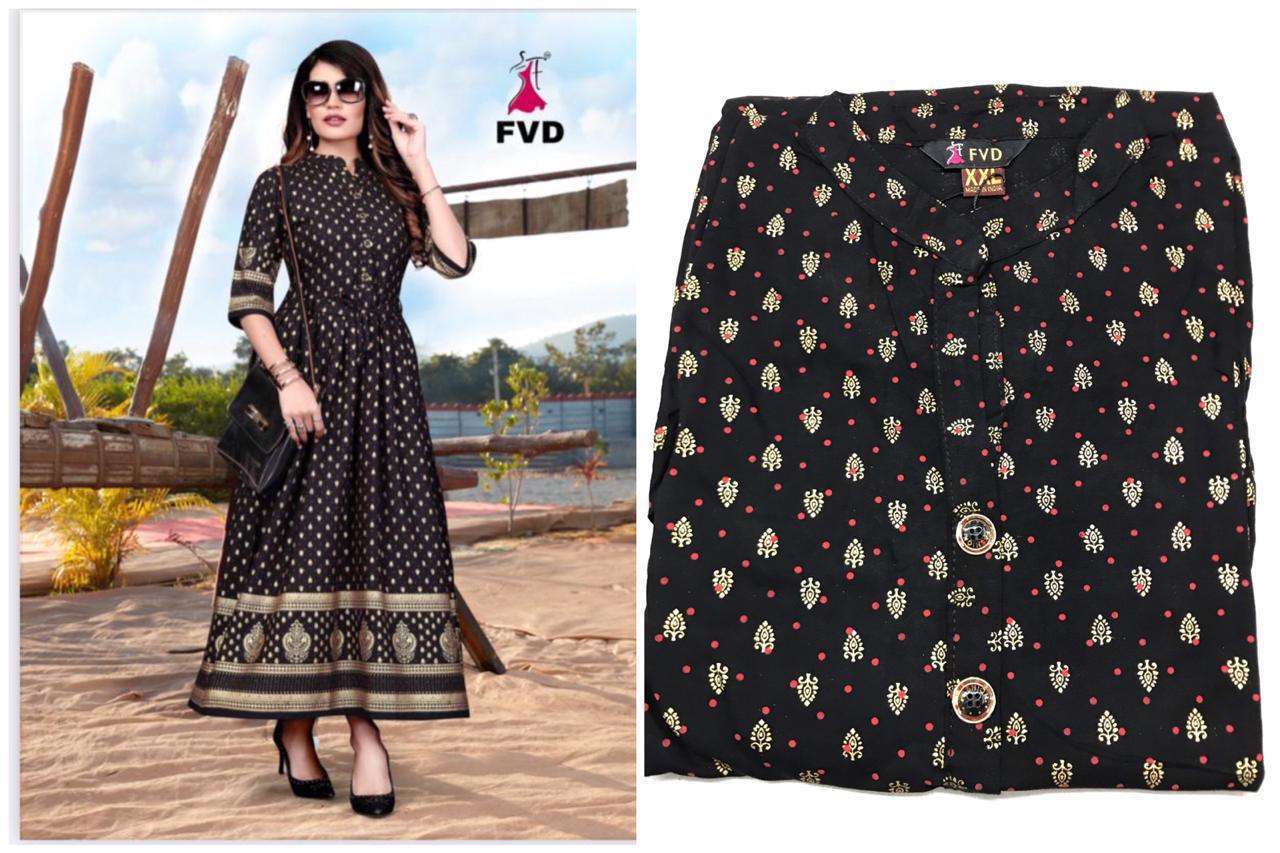 RANG VOL-3 BY FVD 145 TO 154 BEAUTIFUL STYLISH FANCY COLORFUL CASUAL WEAR & ETHNIC WEAR & READY TO WEAR RAYON PRINTED GOWNS AT WHOLESALE PRICE
