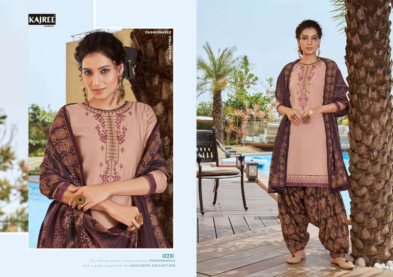 PATIYALA EXPRESS VOL-7 BY KAJREE FASHION 12230 TO 12237 SERIES BEAUTIFUL PATIYALA SUITS STYLISH FANCY COLORFUL PARTY WEAR & OCCASIONAL WEAR JAM SILK EMBROIDERED DRESSES AT WHOLESALE PRICE