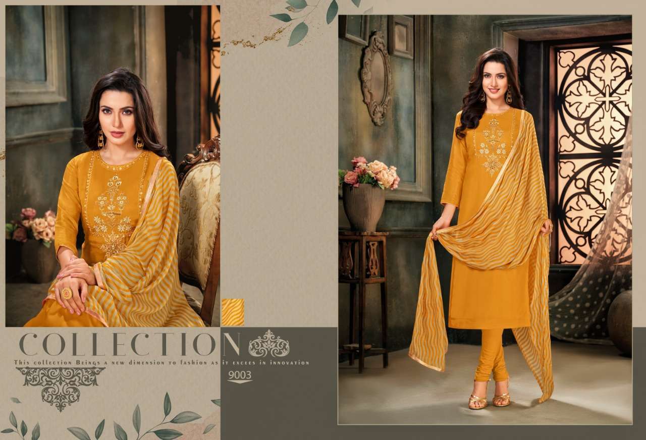 PANKHUDI BY PANGHAT NX 9000 TO 9011 SERIES BEAUTIFUL STYLISH SUITS FANCY COLORFUL CASUAL WEAR & ETHNIC WEAR & READY TO WEAR CHANDERI COTTON WITH EMBROIDERY DRESSES AT WHOLESALE PRICE