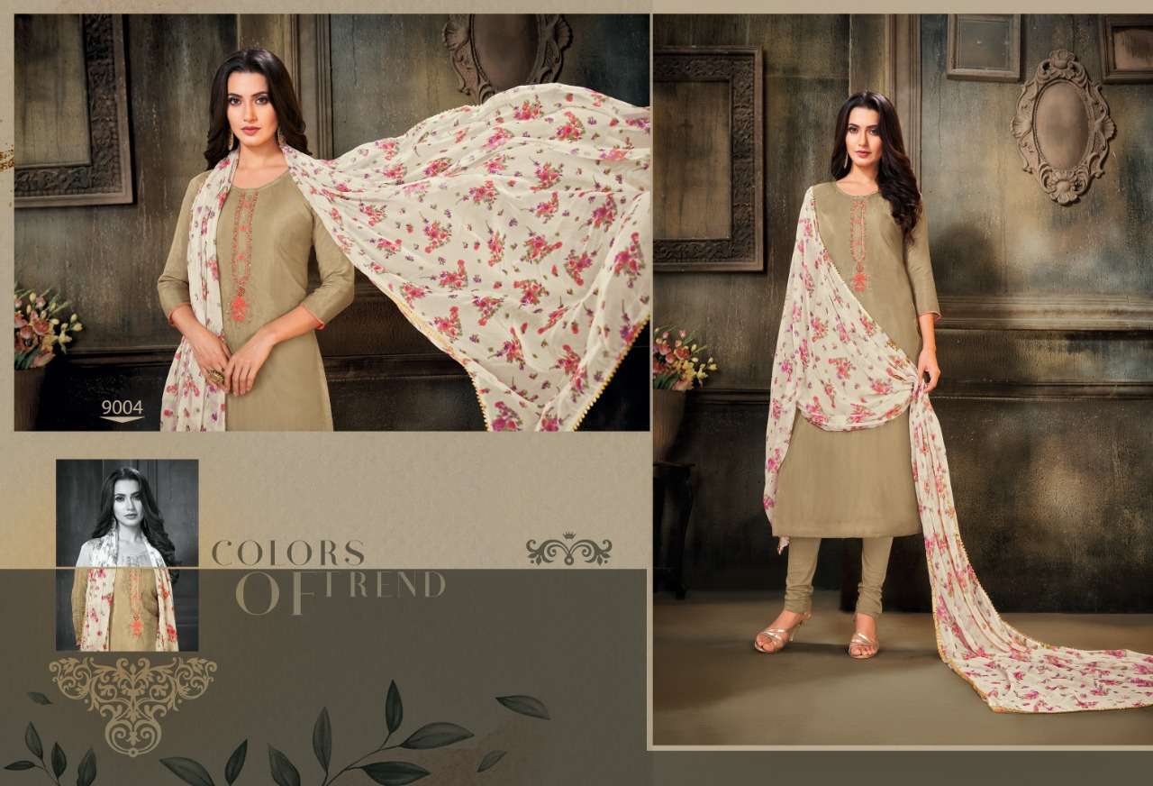 PANKHUDI BY PANGHAT NX 9000 TO 9011 SERIES BEAUTIFUL STYLISH SUITS FANCY COLORFUL CASUAL WEAR & ETHNIC WEAR & READY TO WEAR CHANDERI COTTON WITH EMBROIDERY DRESSES AT WHOLESALE PRICE