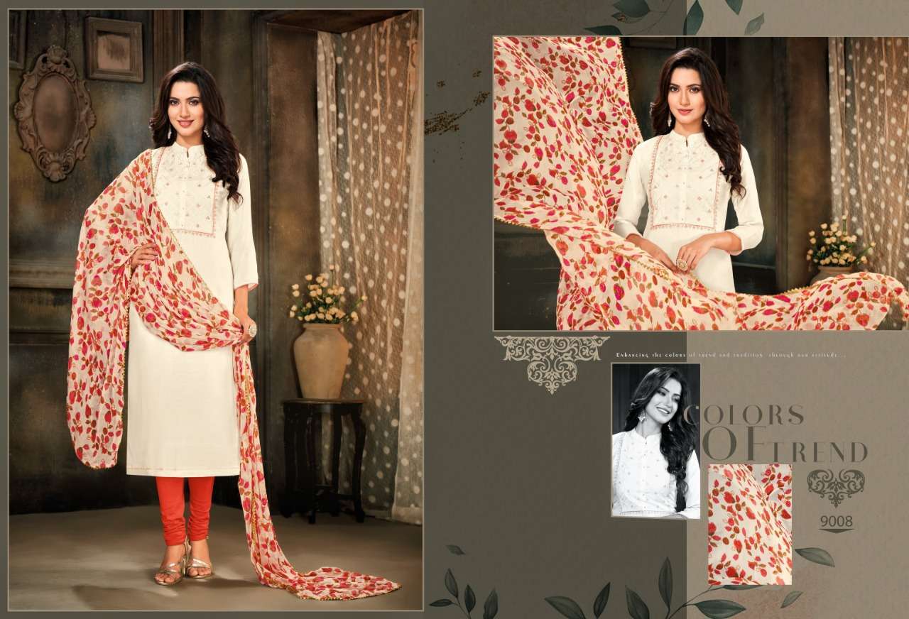 PANKHUDI BY PANGHAT NX 9000 TO 9011 SERIES BEAUTIFUL STYLISH SUITS FANCY COLORFUL CASUAL WEAR & ETHNIC WEAR & READY TO WEAR CHANDERI COTTON WITH EMBROIDERY DRESSES AT WHOLESALE PRICE