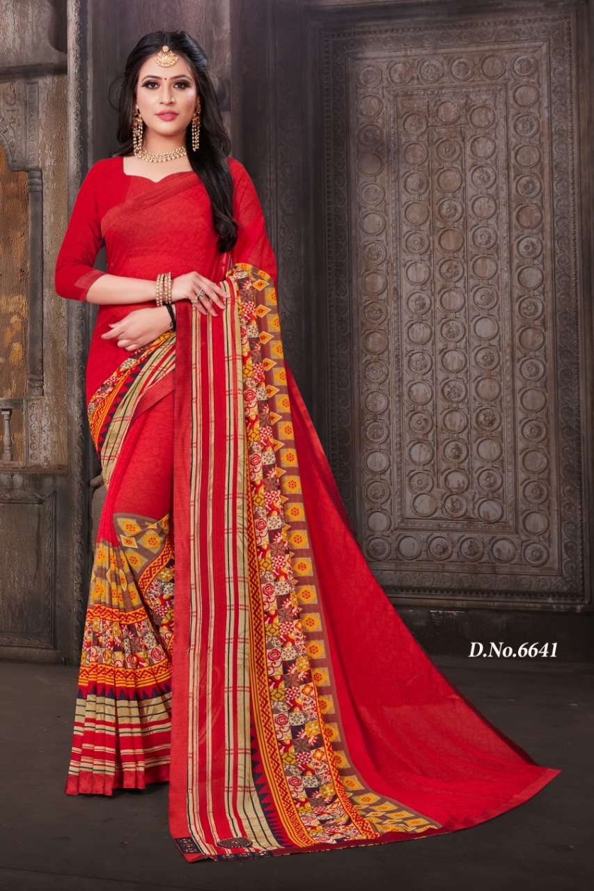 COLORS VOL-48 BY HAYTEE 6641 TO 6648 SERIES INDIAN TRADITIONAL WEAR COLLECTION BEAUTIFUL STYLISH FANCY COLORFUL PARTY WEAR & OCCASIONAL WEAR DANI PRINTED SAREES AT WHOLESALE PRICE