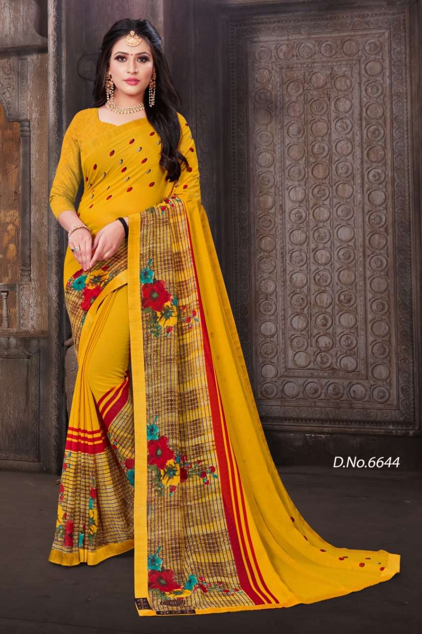 COLORS VOL-48 BY HAYTEE 6641 TO 6648 SERIES INDIAN TRADITIONAL WEAR COLLECTION BEAUTIFUL STYLISH FANCY COLORFUL PARTY WEAR & OCCASIONAL WEAR DANI PRINTED SAREES AT WHOLESALE PRICE