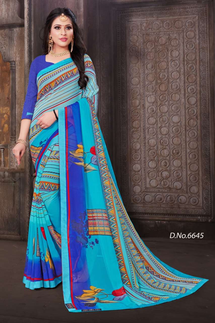 COLORS VOL-48 BY HAYTEE 6641 TO 6648 SERIES INDIAN TRADITIONAL WEAR COLLECTION BEAUTIFUL STYLISH FANCY COLORFUL PARTY WEAR & OCCASIONAL WEAR DANI PRINTED SAREES AT WHOLESALE PRICE