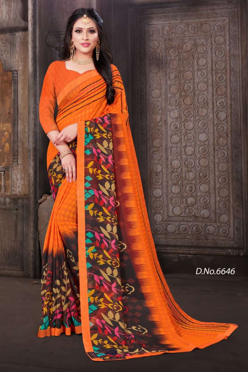 COLORS VOL-48 BY HAYTEE 6641 TO 6648 SERIES INDIAN TRADITIONAL WEAR COLLECTION BEAUTIFUL STYLISH FANCY COLORFUL PARTY WEAR & OCCASIONAL WEAR DANI PRINTED SAREES AT WHOLESALE PRICE