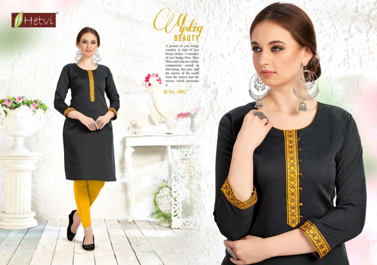 NAZRANA BY HETVI 1001 TO 1008 SERIES STYLISH FANCY BEAUTIFUL COLORFUL CASUAL WEAR & ETHNIC WEAR SATURI SILK KURTIS AT WHOLESALE PRICE