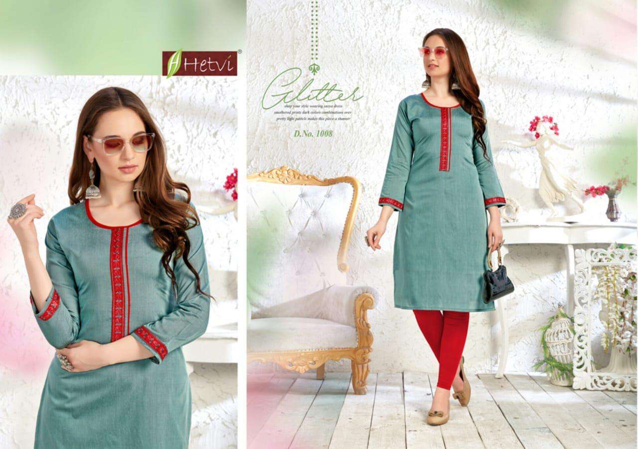 NAZRANA BY HETVI 1001 TO 1008 SERIES STYLISH FANCY BEAUTIFUL COLORFUL CASUAL WEAR & ETHNIC WEAR SATURI SILK KURTIS AT WHOLESALE PRICE