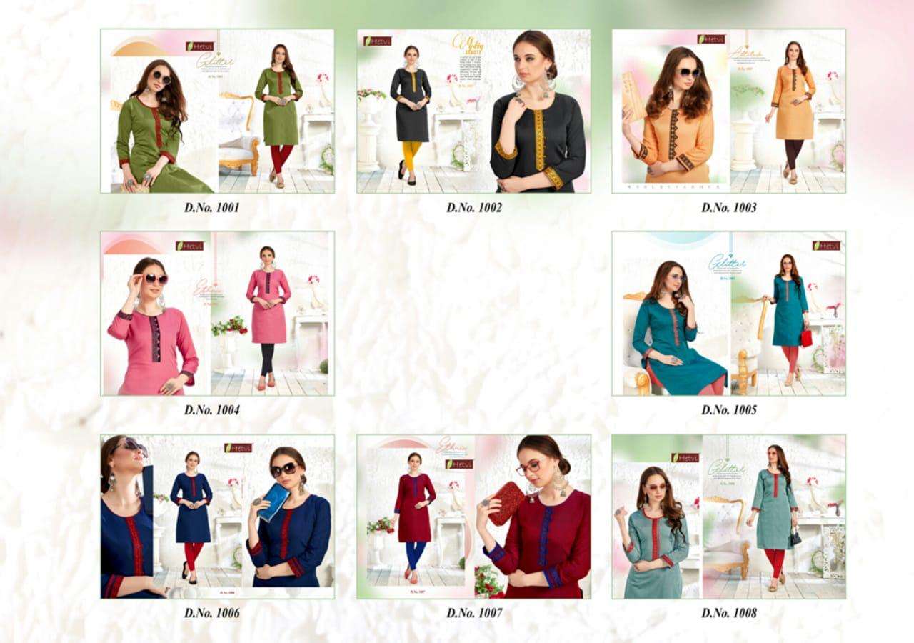 NAZRANA BY HETVI 1001 TO 1008 SERIES STYLISH FANCY BEAUTIFUL COLORFUL CASUAL WEAR & ETHNIC WEAR SATURI SILK KURTIS AT WHOLESALE PRICE