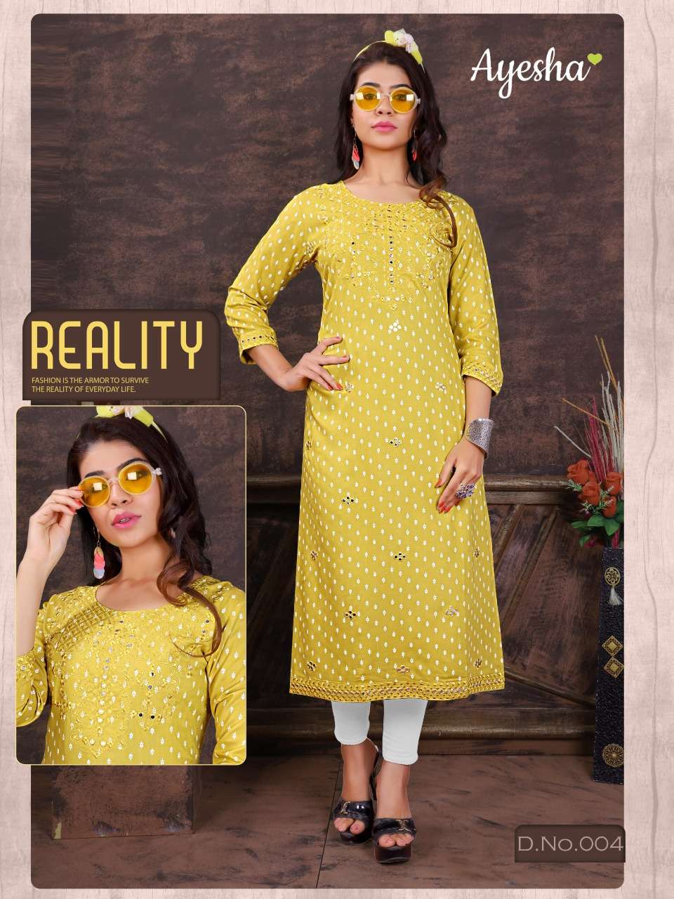 ROSHNI BY AYESHA 001 TO 006 SERIES STYLISH FANCY BEAUTIFUL COLORFUL CASUAL WEAR & ETHNIC WEAR RAYON SLUB EMBROIDERED KURTIS AT WHOLESALE PRICE