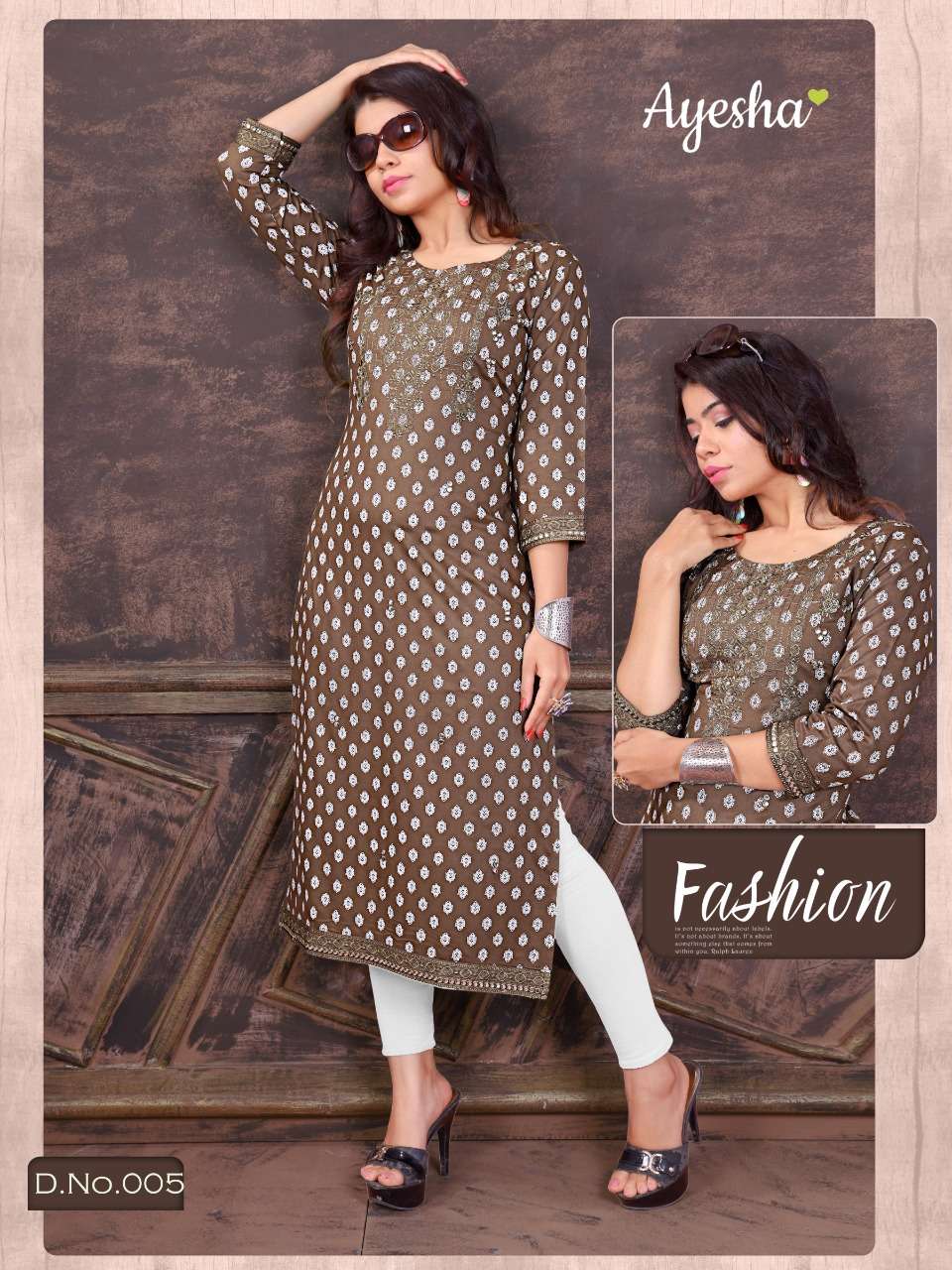 ROSHNI BY AYESHA 001 TO 006 SERIES STYLISH FANCY BEAUTIFUL COLORFUL CASUAL WEAR & ETHNIC WEAR RAYON SLUB EMBROIDERED KURTIS AT WHOLESALE PRICE