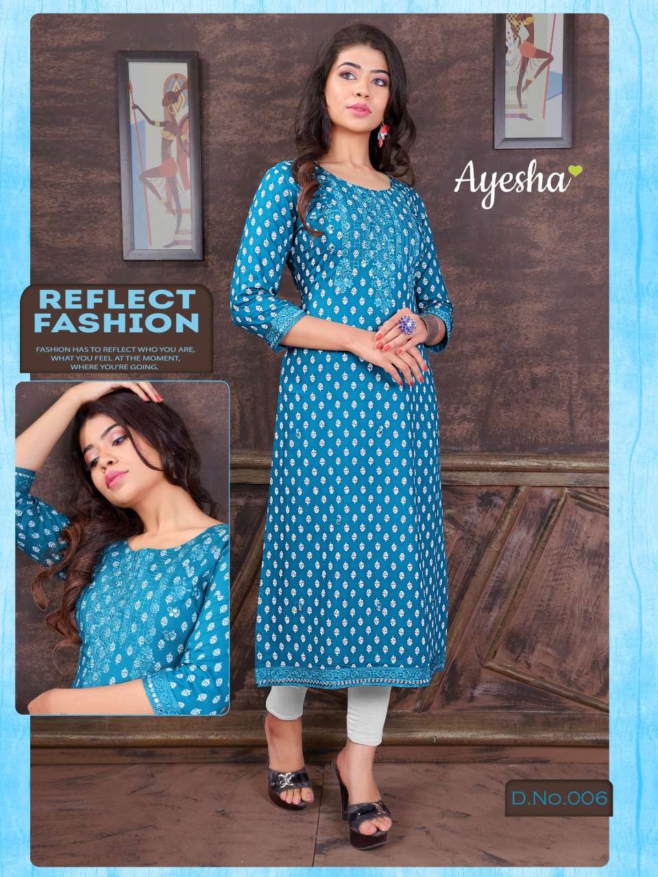 ROSHNI BY AYESHA 001 TO 006 SERIES STYLISH FANCY BEAUTIFUL COLORFUL CASUAL WEAR & ETHNIC WEAR RAYON SLUB EMBROIDERED KURTIS AT WHOLESALE PRICE