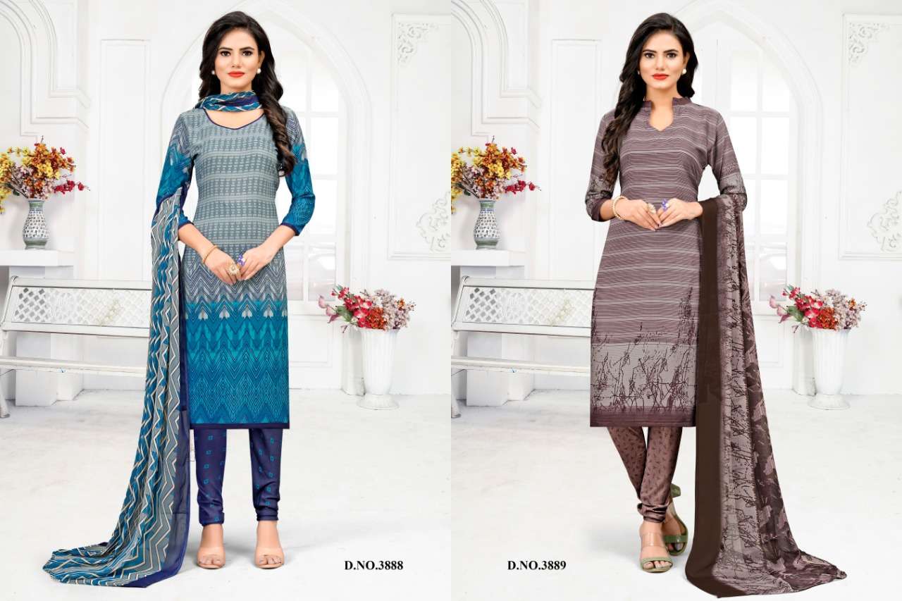 PEARL BY VISHNU PRINTS 3885 TO 3896 SERIES INDIAN TRADITIONAL WEAR COLLECTION BEAUTIFUL STYLISH FANCY COLORFUL PARTY WEAR & OCCASIONAL WEAR LEYON DRESSES AT WHOLESALE PRICE