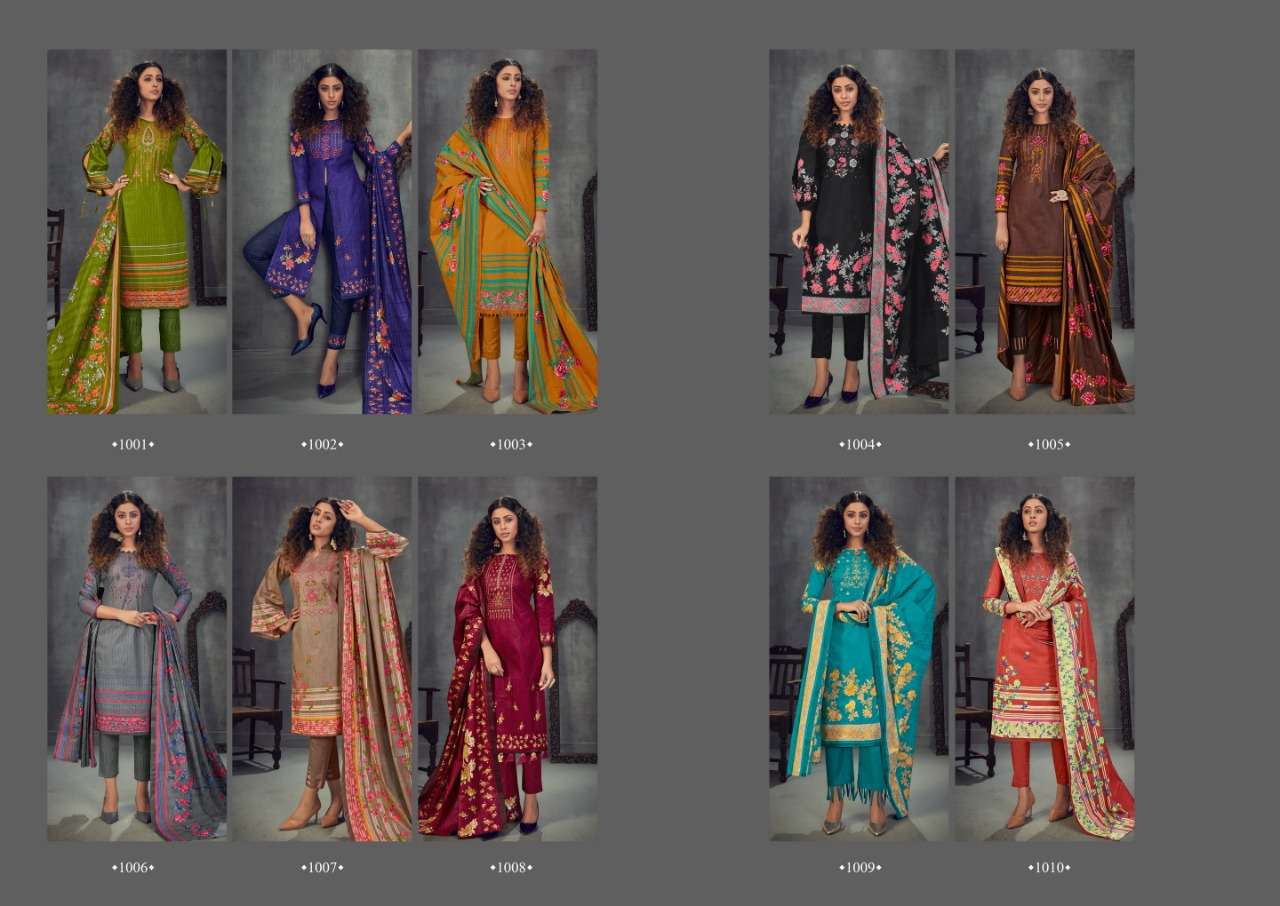 AMIRA VOL-1 BY SLT 1001 TO 1010 SERIES BEAUTIFUL SUITS STYLISH FANCY COLORFUL PARTY WEAR & OCCASIONAL WEAR PURE COTTON PRINTED DRESSES AT WHOLESALE PRICE