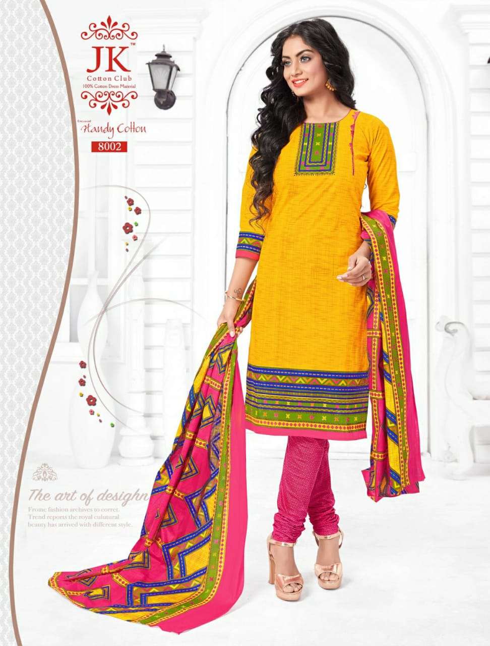 HANDY COTTON VOL-8 BY JK COTTON CLUB 8001 TO 8012 SERIES BEAUTIFUL SUITS STYLISH FANCY COLORFUL PARTY WEAR & OCCASIONAL WEAR PURE COTTON PRINTED DRESSES AT WHOLESALE PRICE