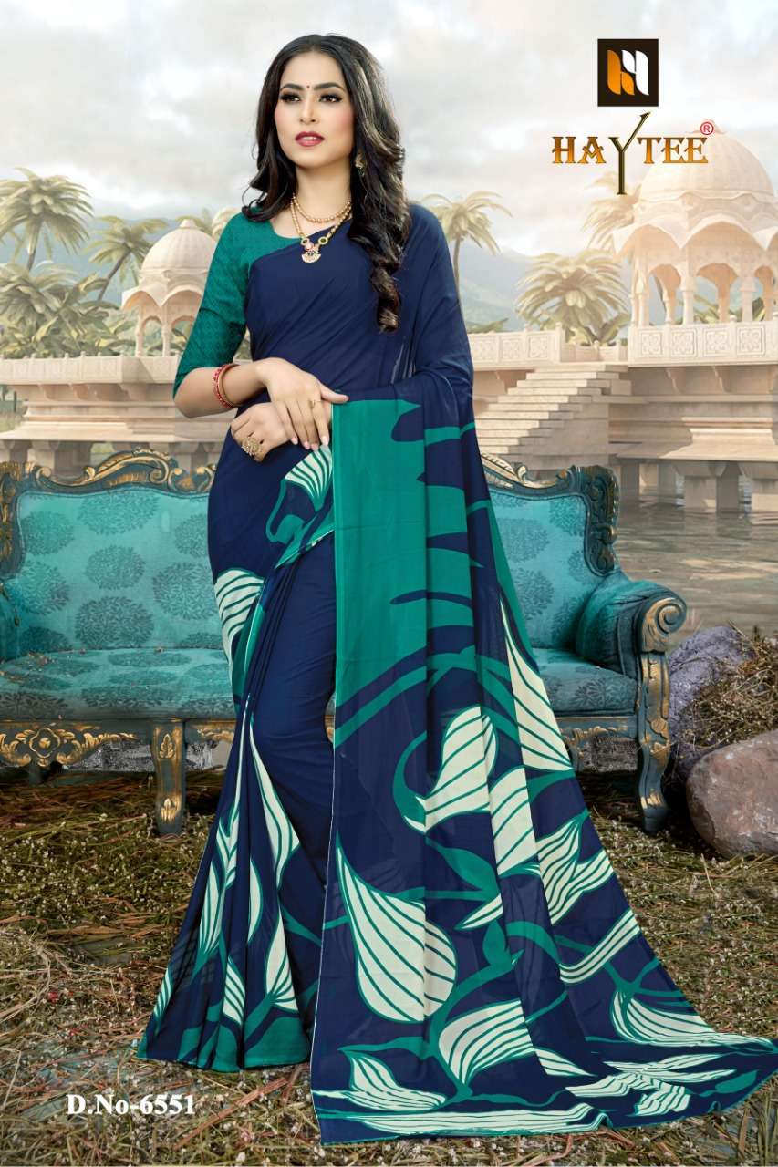DOUBLE DHAMAKA VOL-60 BY HAYTEE 6550 TO 6561 SERIES INDIAN TRADITIONAL WEAR COLLECTION BEAUTIFUL STYLISH FANCY COLORFUL PARTY WEAR & OCCASIONAL WEAR RENIAL PRINTED SAREES AT WHOLESALE PRICE