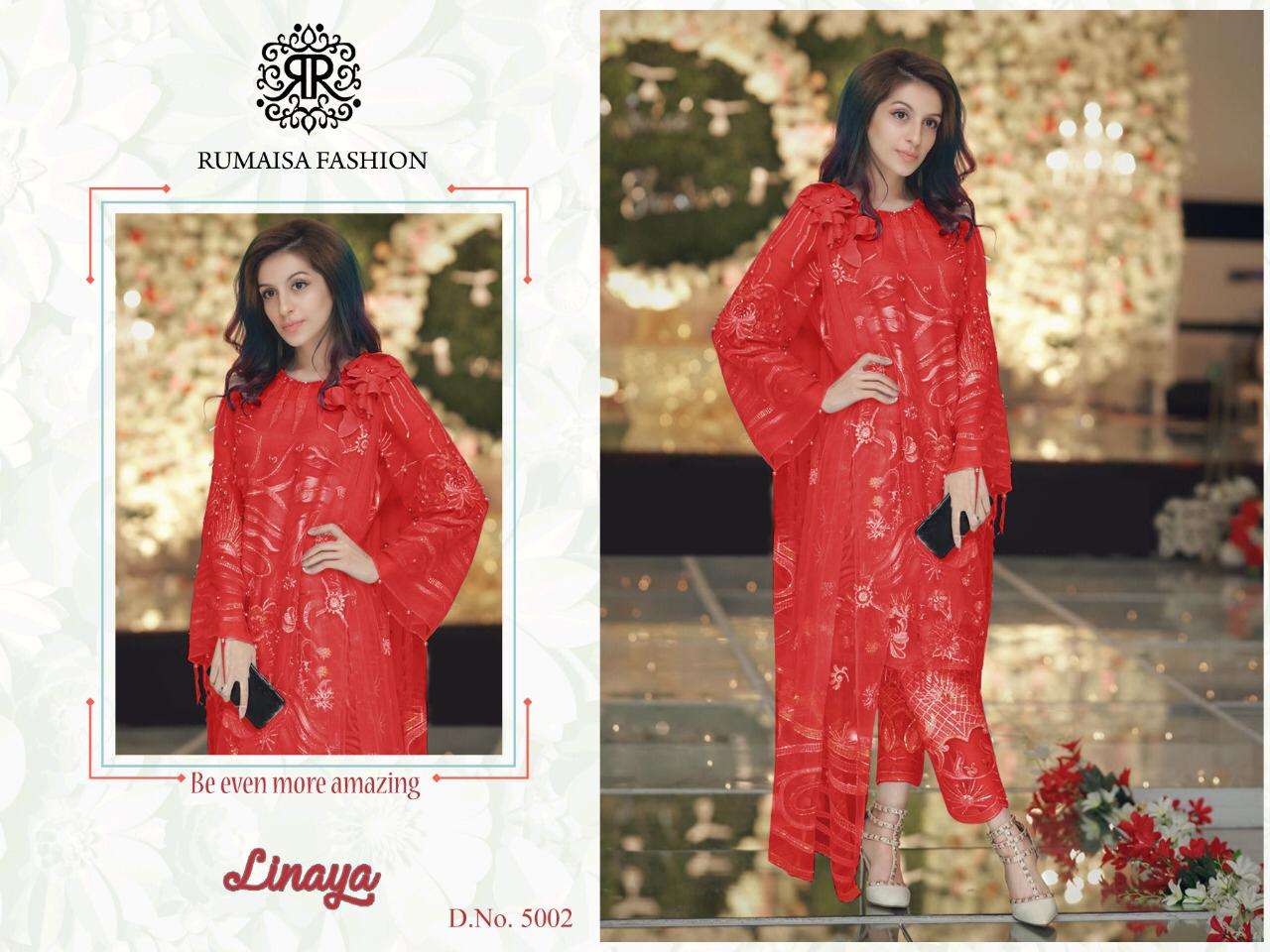 LINAYA LUXURY BY RUMAISHA FASHION BEAUTIFUL PAKISTANI SUITS COLORFUL STYLISH FANCY CASUAL WEAR & ETHNIC WEAR ORGANZA EMBROIDERED DRESSES AT WHOLESALE PRICE