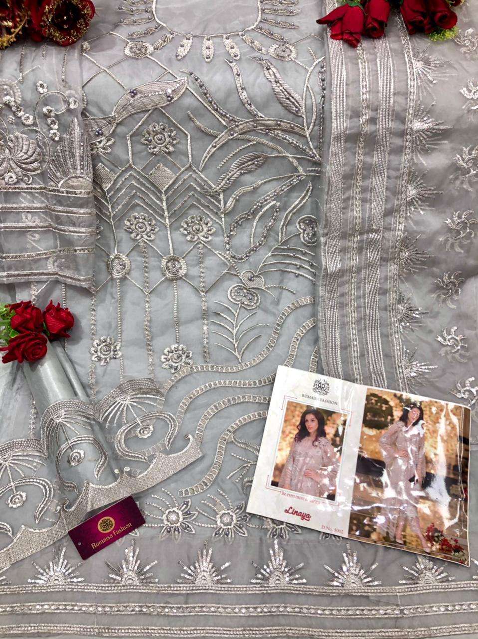 LINAYA LUXURY BY RUMAISHA FASHION BEAUTIFUL PAKISTANI SUITS COLORFUL STYLISH FANCY CASUAL WEAR & ETHNIC WEAR ORGANZA EMBROIDERED DRESSES AT WHOLESALE PRICE