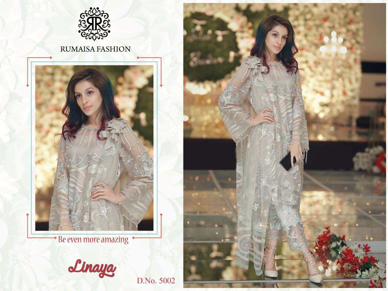 LINAYA LUXURY BY RUMAISHA FASHION BEAUTIFUL PAKISTANI SUITS COLORFUL STYLISH FANCY CASUAL WEAR & ETHNIC WEAR ORGANZA EMBROIDERED DRESSES AT WHOLESALE PRICE