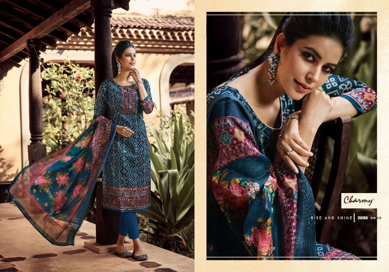 SYMPHONY BY MEERA TRENDZ 2091 TO 2098 SERIES BEAUTIFUL PAKISTANI SUITS COLORFUL STYLISH FANCY CASUAL WEAR & ETHNIC WEAR MODAL CHANDERI SILK EMBROIDERED DRESSES AT WHOLESALE PRICE