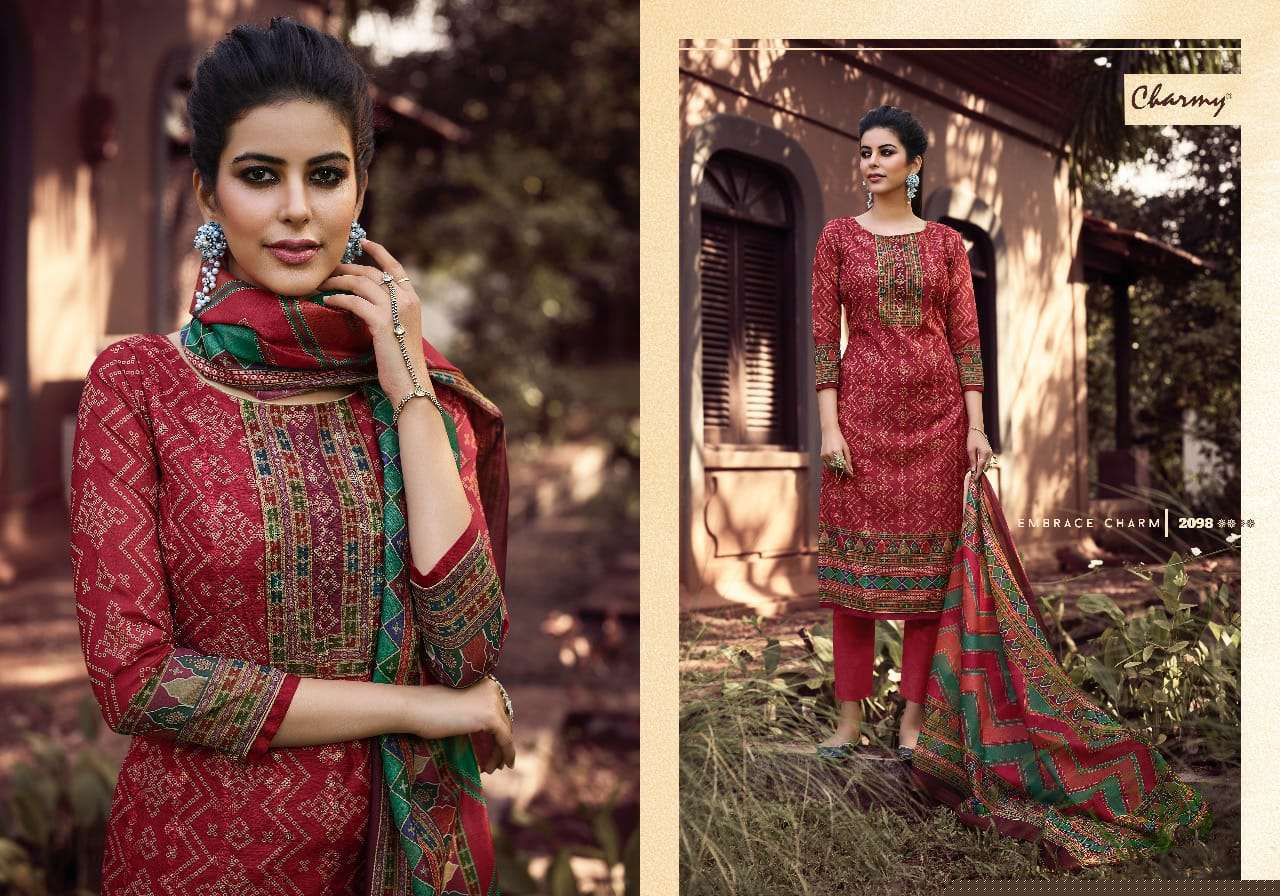SYMPHONY BY MEERA TRENDZ 2091 TO 2098 SERIES BEAUTIFUL PAKISTANI SUITS COLORFUL STYLISH FANCY CASUAL WEAR & ETHNIC WEAR MODAL CHANDERI SILK EMBROIDERED DRESSES AT WHOLESALE PRICE