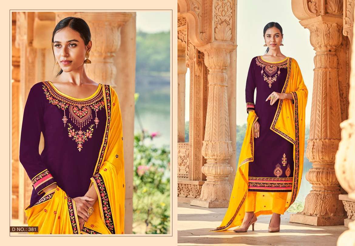 KAJAL BY TRIPLE AAA 381 TO 386 SERIES BEAUTIFUL PAKISTANI SUITS COLORFUL STYLISH FANCY CASUAL WEAR & ETHNIC WEAR JAM SILK EMBROIDERED DRESSES AT WHOLESALE PRICE