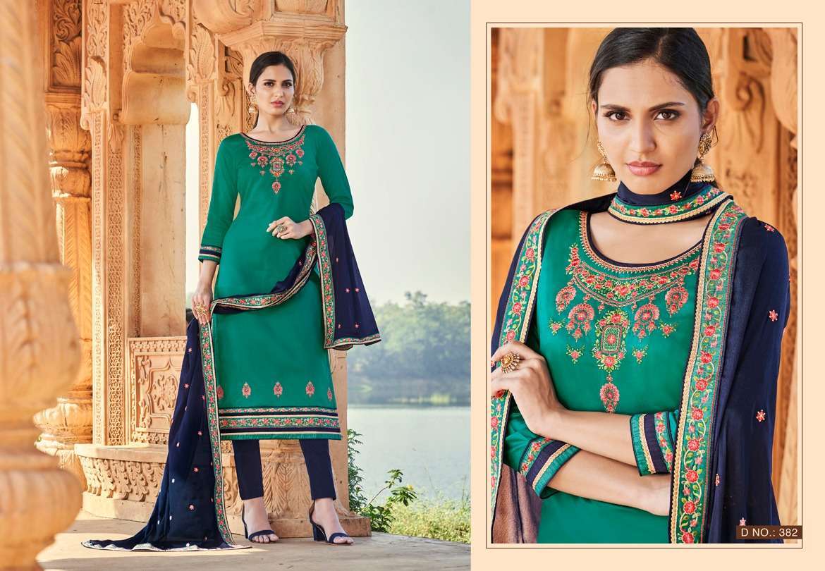 KAJAL BY TRIPLE AAA 381 TO 386 SERIES BEAUTIFUL PAKISTANI SUITS COLORFUL STYLISH FANCY CASUAL WEAR & ETHNIC WEAR JAM SILK EMBROIDERED DRESSES AT WHOLESALE PRICE