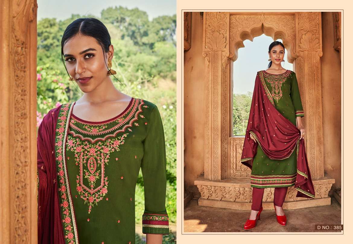 KAJAL BY TRIPLE AAA 381 TO 386 SERIES BEAUTIFUL PAKISTANI SUITS COLORFUL STYLISH FANCY CASUAL WEAR & ETHNIC WEAR JAM SILK EMBROIDERED DRESSES AT WHOLESALE PRICE