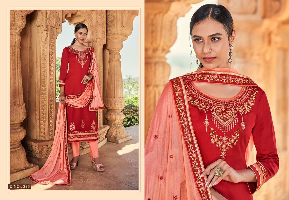 KAJAL BY TRIPLE AAA 381 TO 386 SERIES BEAUTIFUL PAKISTANI SUITS COLORFUL STYLISH FANCY CASUAL WEAR & ETHNIC WEAR JAM SILK EMBROIDERED DRESSES AT WHOLESALE PRICE