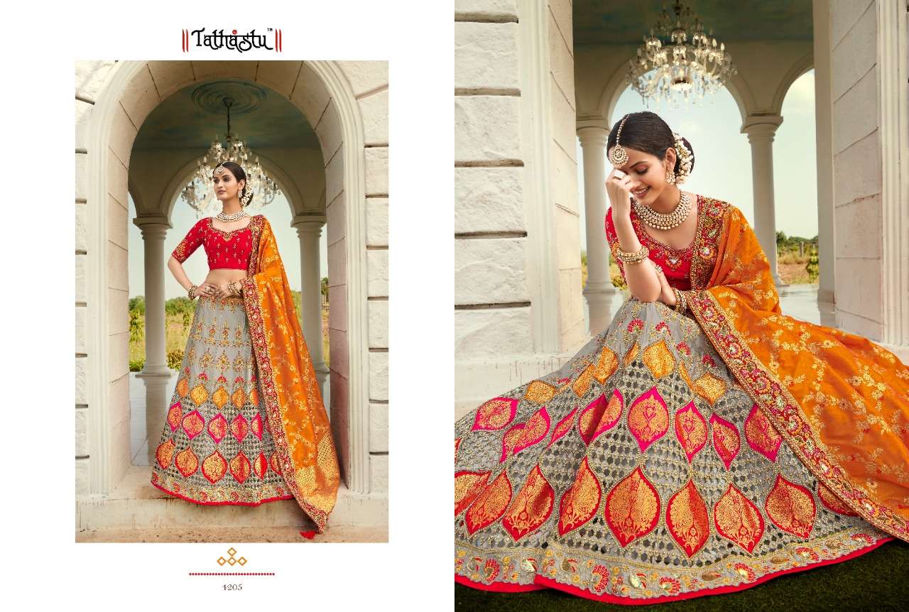 TATHASTU 4200 SERIES BY TATHASTU 4201 TO 4211 SERIES DESIGNER BEAUTIFUL NAVRATRI COLLECTION OCCASIONAL WEAR & PARTY WEAR FANCY LEHENGAS AT WHOLESALE PRICE