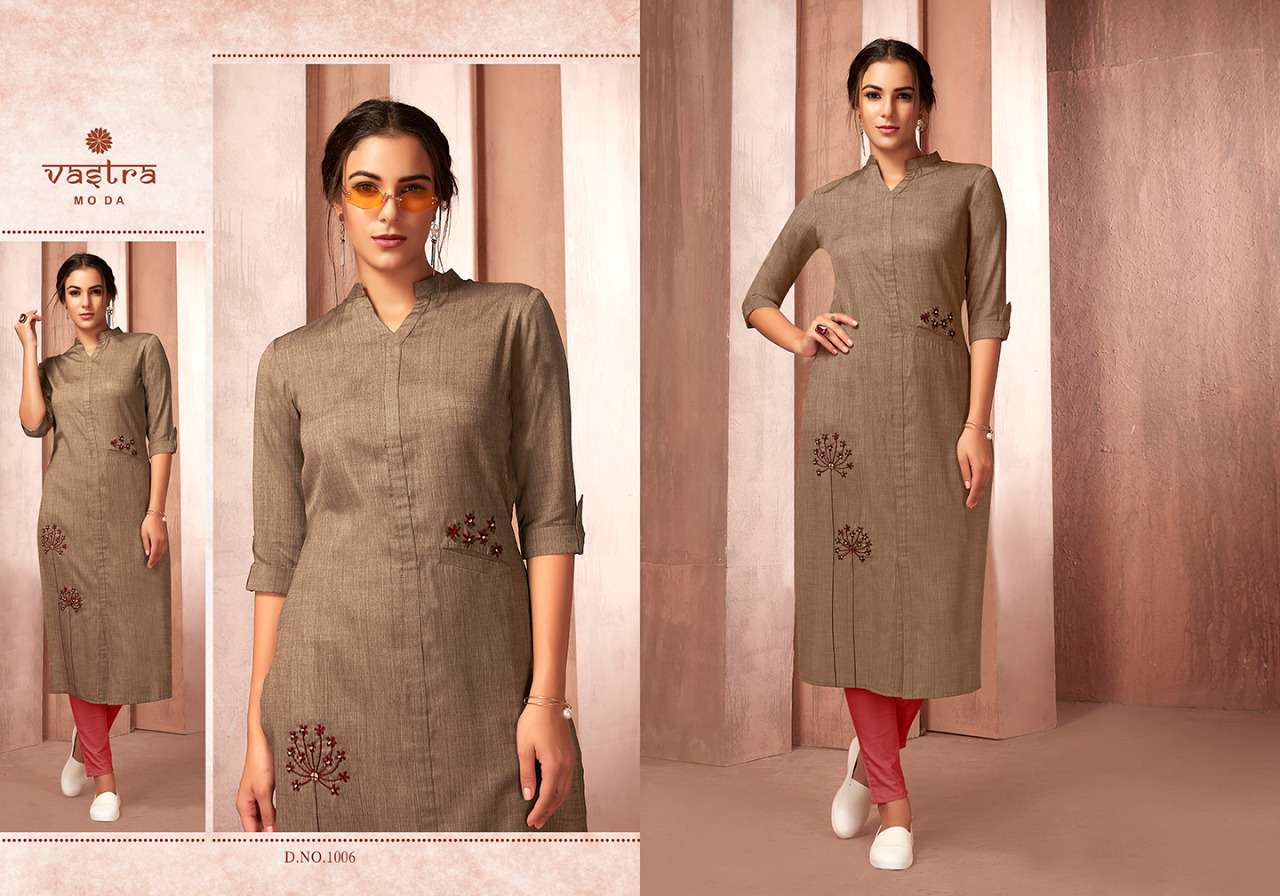SPLASH VOL-1 BY VASTRA MODA 1001 TO 1008 SERIES STYLISH FANCY BEAUTIFUL COLORFUL CASUAL WEAR & ETHNIC WEAR RAYON GOLD PRINT KURTIS AT WHOLESALE PRICE