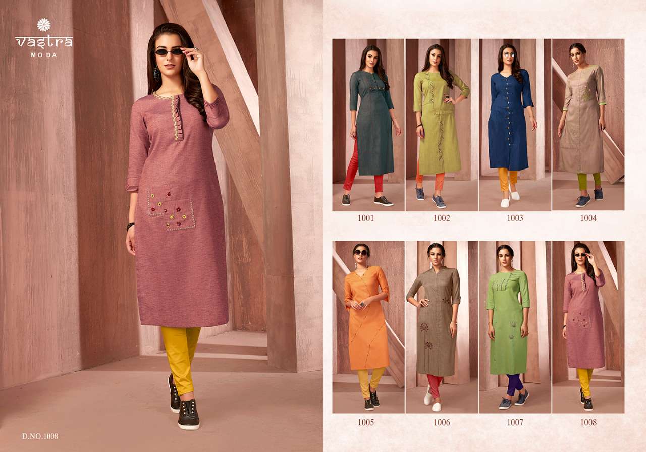 SPLASH VOL-1 BY VASTRA MODA 1001 TO 1008 SERIES STYLISH FANCY BEAUTIFUL COLORFUL CASUAL WEAR & ETHNIC WEAR RAYON GOLD PRINT KURTIS AT WHOLESALE PRICE