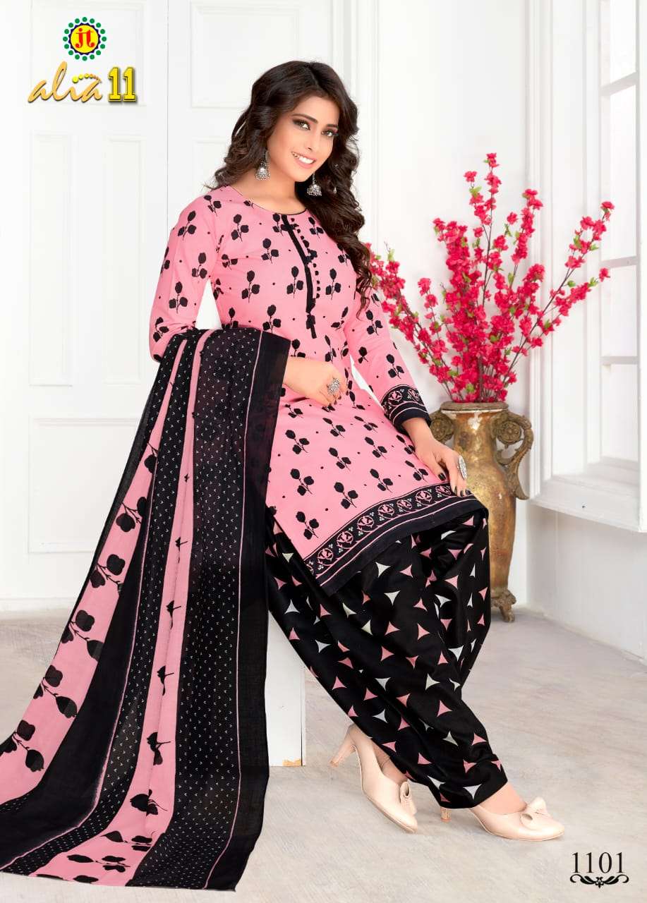 ALIA VOL-11 BY JT 1101 TO 1115 SERIES BEAUTIFUL SUITS STYLISH FANCY COLORFUL PARTY WEAR & OCCASIONAL WEAR COTTON PRINTED DRESSES AT WHOLESALE PRICE