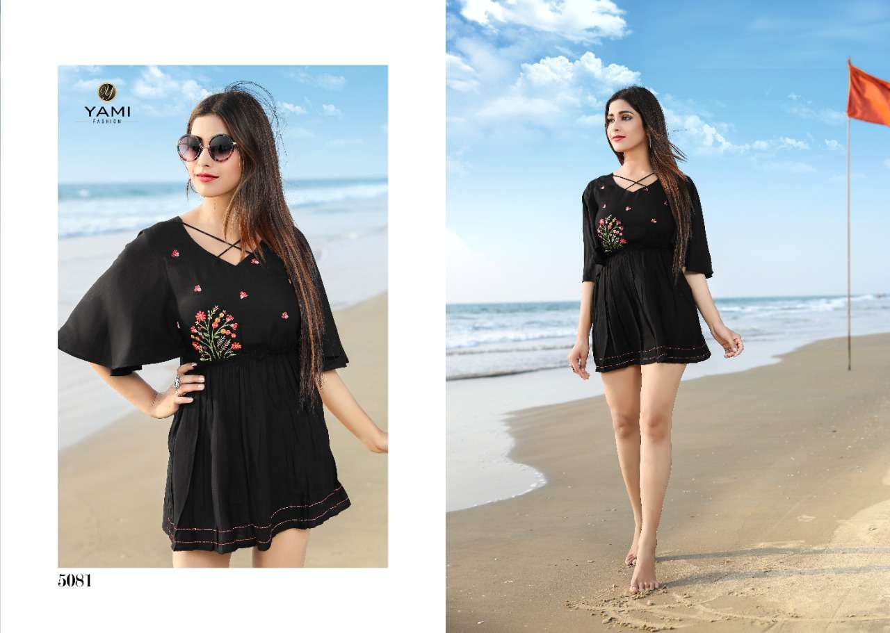 BOLD VOL-3 BY YAMI FASHION 5081 TO 5089 SERIES BEAUTIFUL COLORFUL STYLISH FANCY CASUAL WEAR & READY TO WEAR HEAVY RAYON EMBROIDERED TOPS AT WHOLESALE PRICE