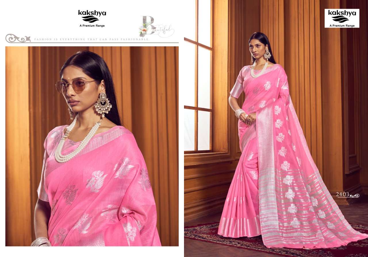 SIYA BY KAKSHYA 2403 TO 2408 SERIES INDIAN TRADITIONAL WEAR COLLECTION BEAUTIFUL STYLISH FANCY COLORFUL PARTY WEAR & OCCASIONAL WEAR SOFT SILK SAREES AT WHOLESALE PRICE