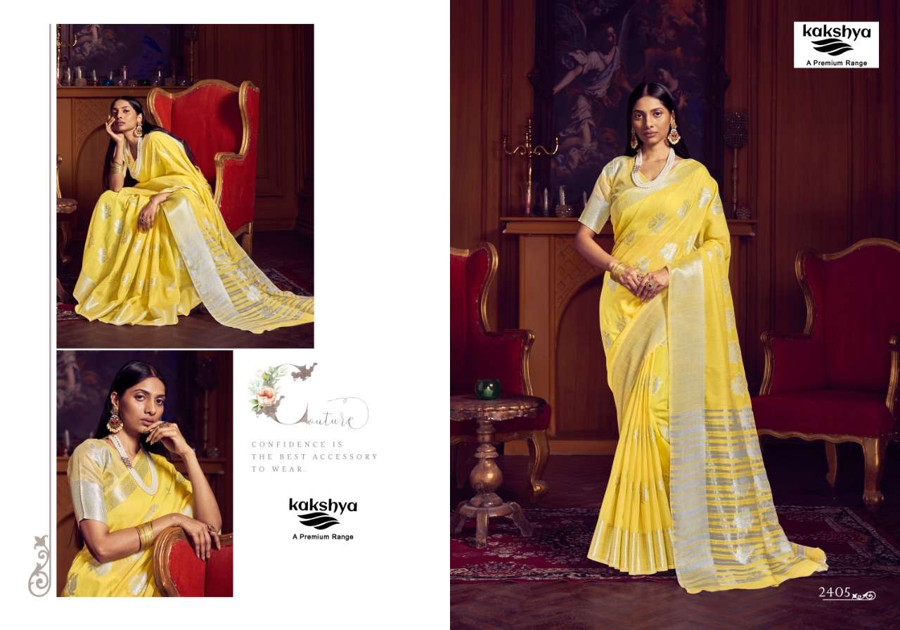SIYA BY KAKSHYA 2403 TO 2408 SERIES INDIAN TRADITIONAL WEAR COLLECTION BEAUTIFUL STYLISH FANCY COLORFUL PARTY WEAR & OCCASIONAL WEAR SOFT SILK SAREES AT WHOLESALE PRICE
