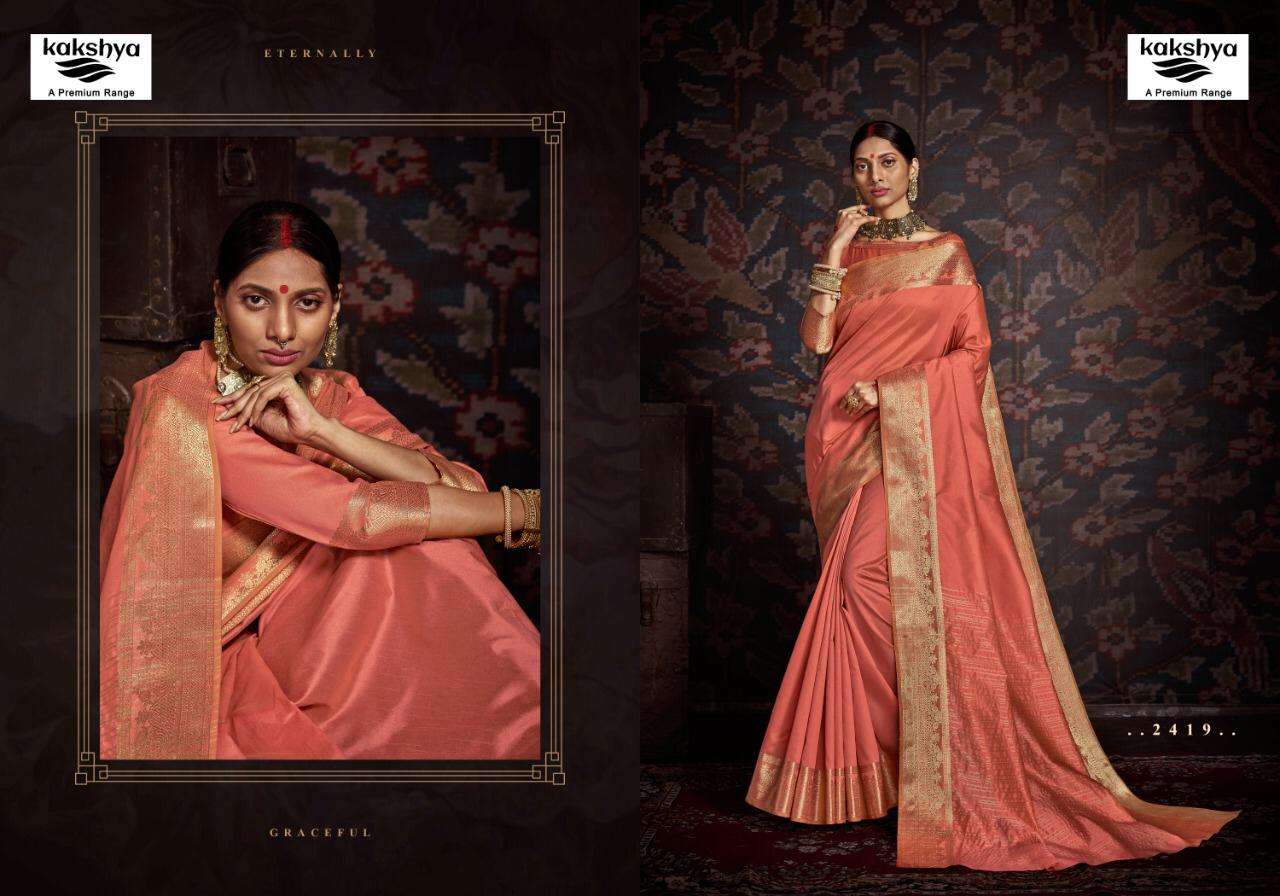 RIYA BY KAKSHYA 2419 TO 2424 SERIES INDIAN TRADITIONAL WEAR COLLECTION BEAUTIFUL STYLISH FANCY COLORFUL PARTY WEAR & OCCASIONAL WEAR ASSAM SILK SAREES AT WHOLESALE PRICE