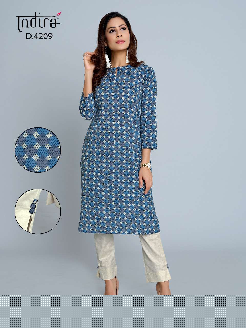 PINK CITY VOL-2 BY INDIRA 4201 TO 4209 SERIES BEAUTIFUL STYLISH FANCY COLORFUL CASUAL WEAR & ETHNIC WEAR & READY TO WEAR PURE CAMBRIC COTTON KURTIS WITH BOTTOM AT WHOLESALE PRICE