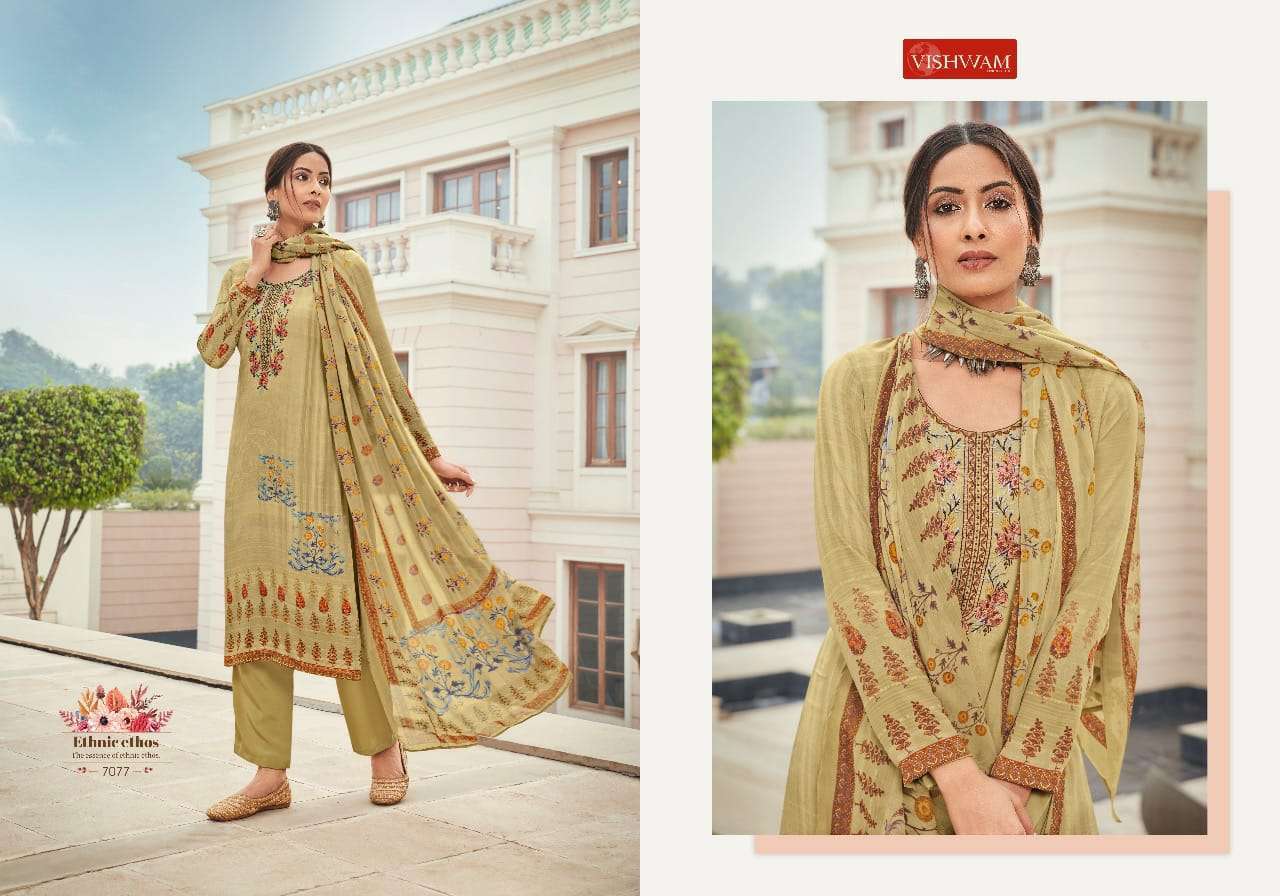 ESPRESSO VOL-5 BY VISHWAM PRINTS 7072 TO 7083 SERIES BEAUTIFUL SUITS STYLISH FANCY COLORFUL PARTY WEAR & OCCASIONAL WEAR CREPE PRINT DRESSES AT WHOLESALE PRICE
