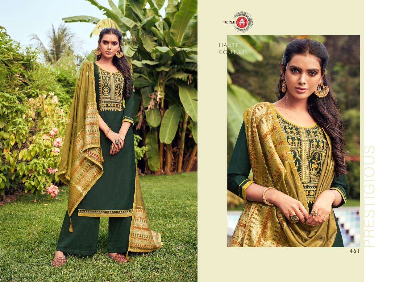 KASHMIRI BY TRIPLE AAA 461 TO 466 SERIES BEAUTIFUL PAKISTANI SUITS COLORFUL STYLISH FANCY CASUAL WEAR & ETHNIC WEAR PARAMPARA SILK EMBROIDERY DRESSES AT WHOLESALE PRICE