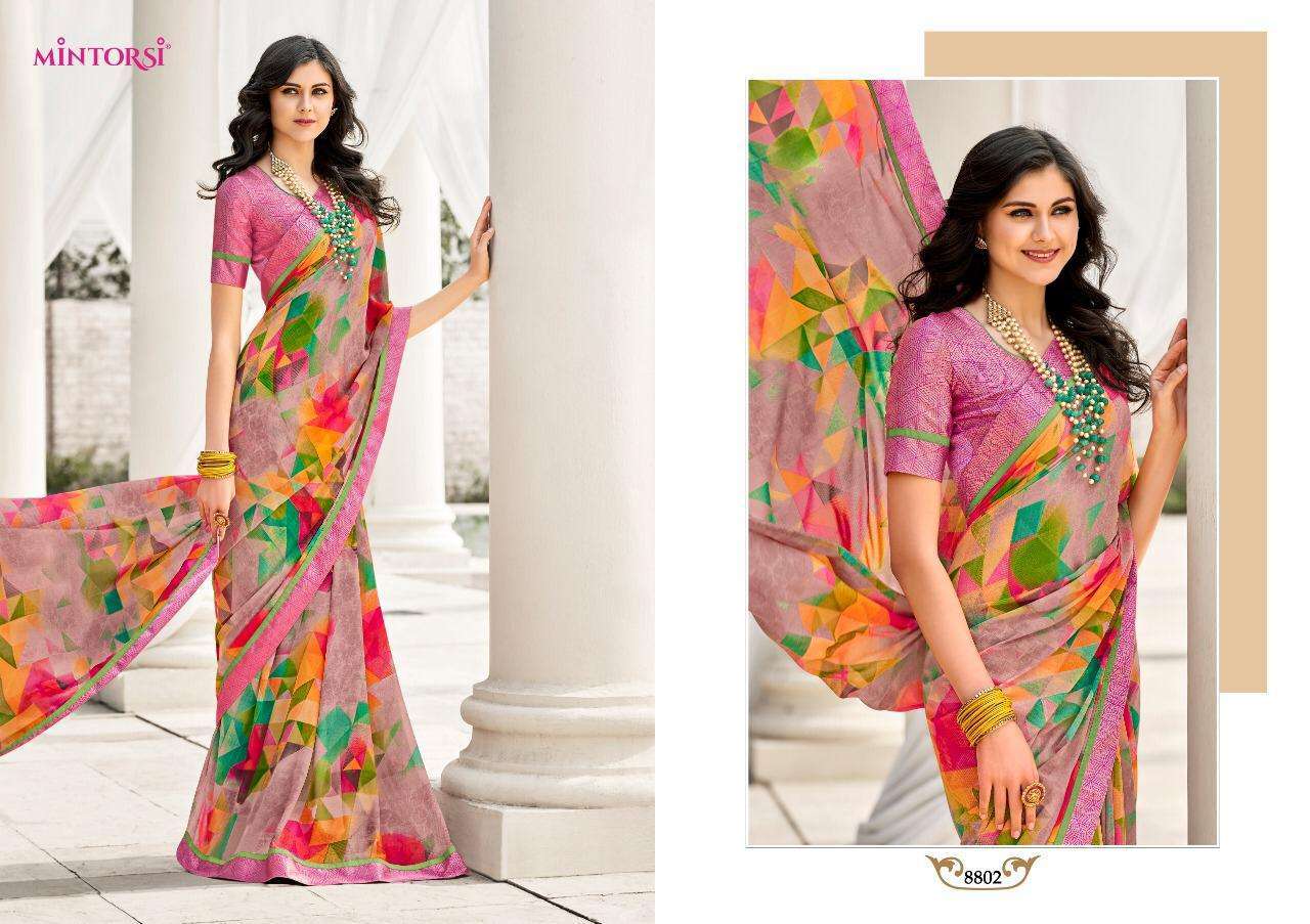 BEAUTY LOOK VOL-2 BY MINTORSI INDIAN TRADITIONAL WEAR COLLECTION BEAUTIFUL STYLISH FANCY COLORFUL PARTY WEAR & OCCASIONAL WEAR SOFT WEIGHTLESS SAREES AT WHOLESALE PRICE