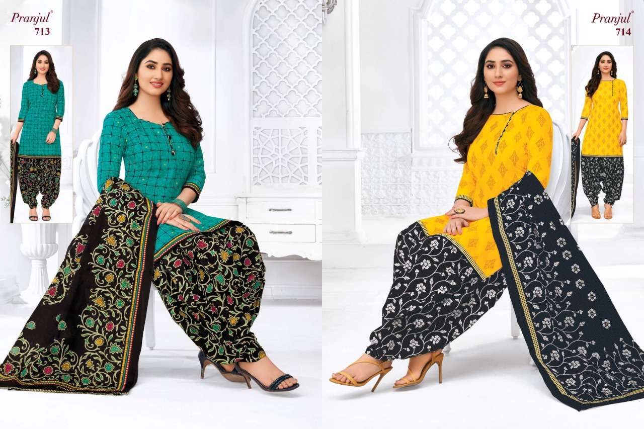 PRIYANKA VOL-7 BY PRANJUL 701 TO 740 SERIES BEAUTIFUL SUITS STYLISH FANCY COLORFUL CASUAL WEAR & ETHNIC WEAR PURE COTTON PRINTED DRESSES AT WHOLESALE PRICE