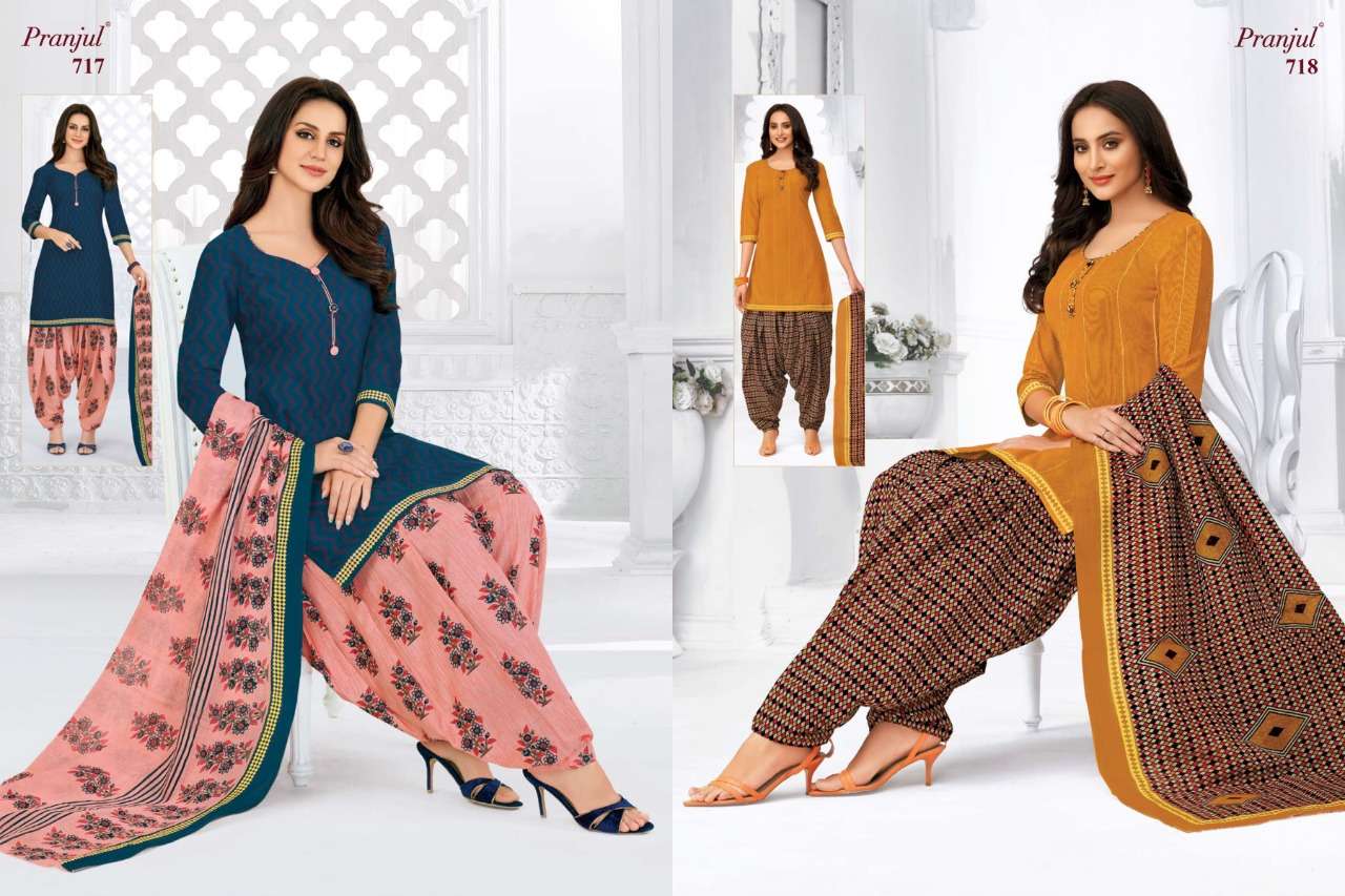 PRIYANKA VOL-7 BY PRANJUL 701 TO 740 SERIES BEAUTIFUL SUITS STYLISH FANCY COLORFUL CASUAL WEAR & ETHNIC WEAR PURE COTTON PRINTED DRESSES AT WHOLESALE PRICE