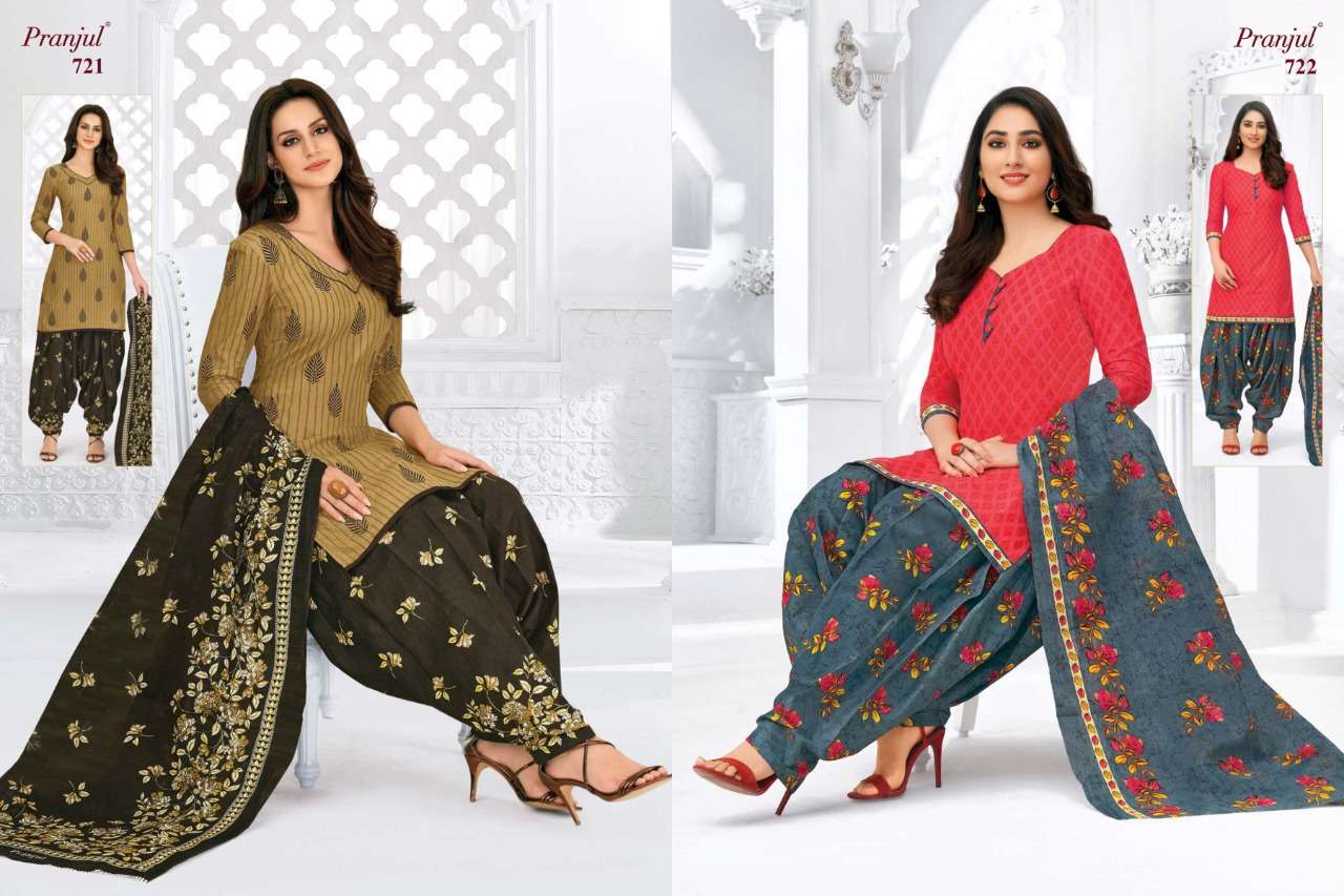 PRIYANKA VOL-7 BY PRANJUL 701 TO 740 SERIES BEAUTIFUL SUITS STYLISH FANCY COLORFUL CASUAL WEAR & ETHNIC WEAR PURE COTTON PRINTED DRESSES AT WHOLESALE PRICE