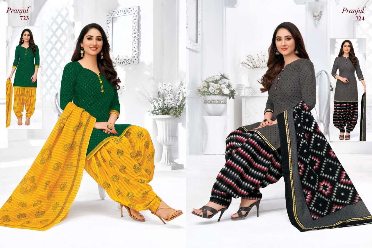 PRIYANKA VOL-7 BY PRANJUL 701 TO 740 SERIES BEAUTIFUL SUITS STYLISH FANCY COLORFUL CASUAL WEAR & ETHNIC WEAR PURE COTTON PRINTED DRESSES AT WHOLESALE PRICE