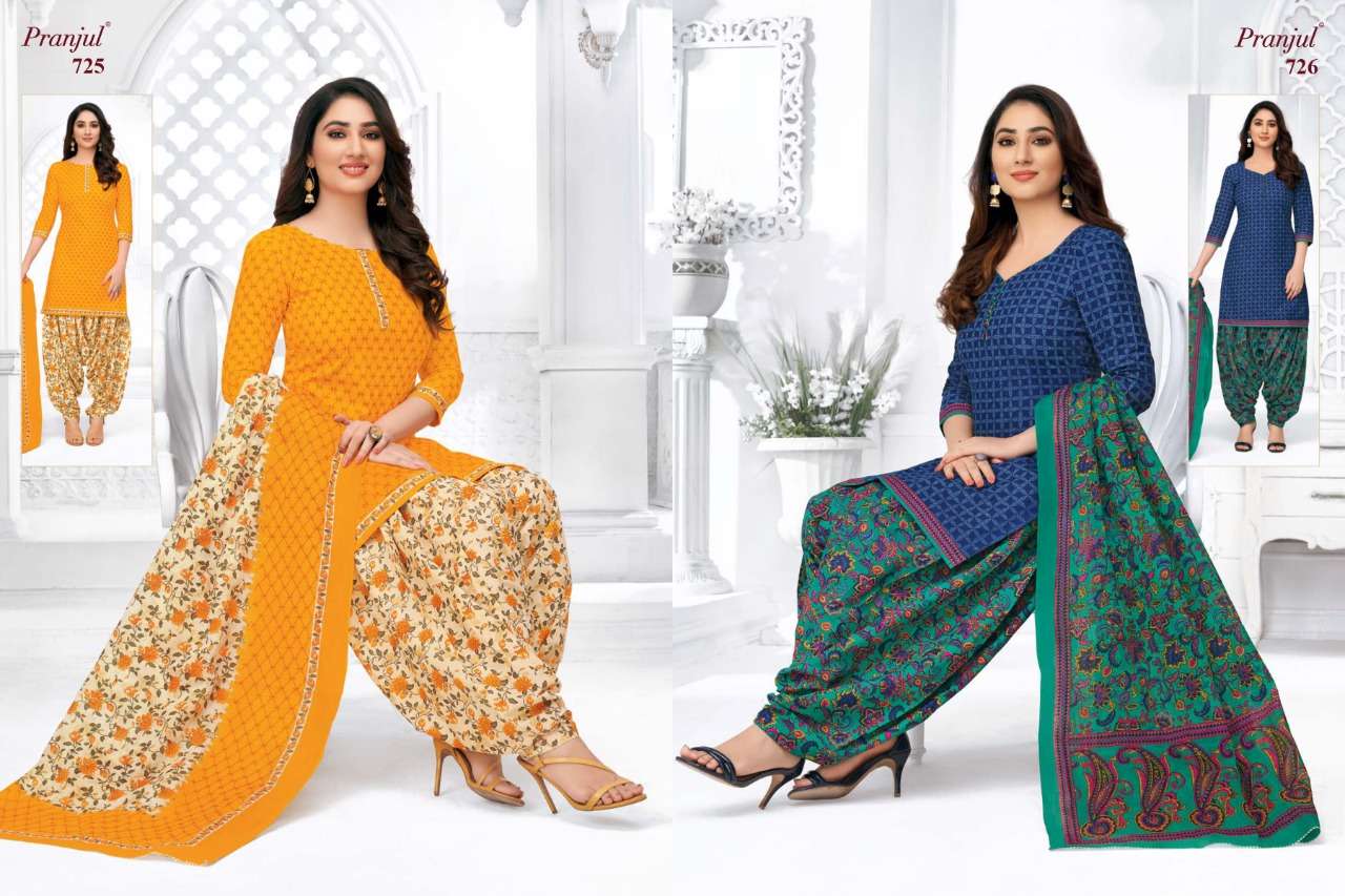 PRIYANKA VOL-7 BY PRANJUL 701 TO 740 SERIES BEAUTIFUL SUITS STYLISH FANCY COLORFUL CASUAL WEAR & ETHNIC WEAR PURE COTTON PRINTED DRESSES AT WHOLESALE PRICE