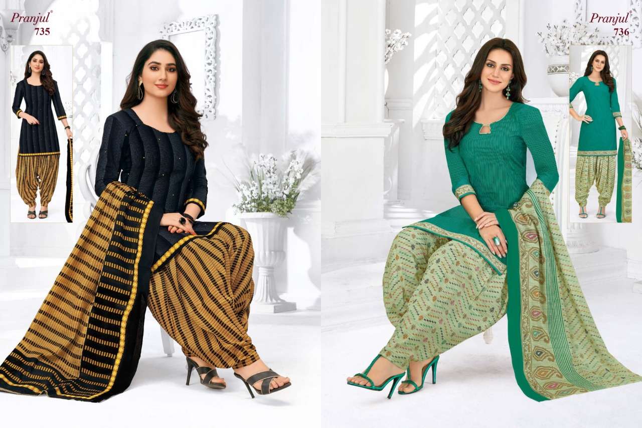 PRIYANKA VOL-7 BY PRANJUL 701 TO 740 SERIES BEAUTIFUL SUITS STYLISH FANCY COLORFUL CASUAL WEAR & ETHNIC WEAR PURE COTTON PRINTED DRESSES AT WHOLESALE PRICE
