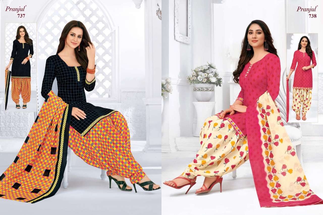 PRIYANKA VOL-7 BY PRANJUL 701 TO 740 SERIES BEAUTIFUL SUITS STYLISH FANCY COLORFUL CASUAL WEAR & ETHNIC WEAR PURE COTTON PRINTED DRESSES AT WHOLESALE PRICE