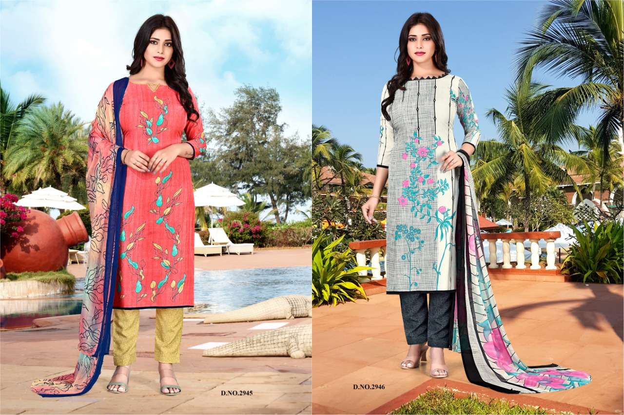 DESI GIRL VOL-20 BY VISHNU PRINTS 2937 TO 2948 SERIES BEAUTIFUL SUITS STYLISH FANCY COLORFUL PARTY WEAR & OCCASIONAL WEAR HEAVY CREPE PRINTED DRESSES AT WHOLESALE PRICE