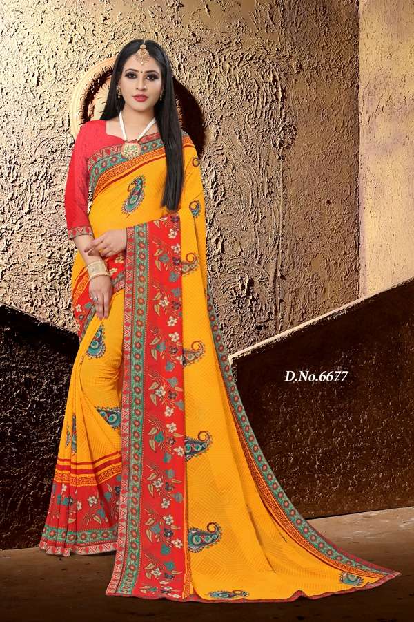 G MAIL VOL-86 BY HAYTEE 6677 TO 6684 SERIES INDIAN TRADITIONAL WEAR COLLECTION BEAUTIFUL STYLISH FANCY COLORFUL PARTY WEAR & OCCASIONAL WEAR DANI PRINTED SAREES AT WHOLESALE PRICE